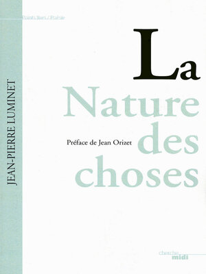 cover image of La Nature des choses